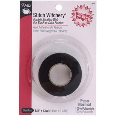 Dritz Stitch Witchery Fusible Bonding Web Regular Weight-.625"X13yd Black