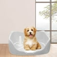 thumbnail image 4 of facefd Dog Potty Tray with Removable Post Size 40x36x14cm Dog Training Toilet Light Grey, 4 of 9