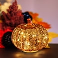 thumbnail image 1 of ¡Rebajas en decoraciones de Halloween! PRETXORVE - Lámpara de calabaza de cristal con luces interiores. Lámpara LED a pilas. Ideal para Halloween, otoño, Acción de Gracias y Navidad., 1 of 6