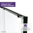 thumbnail image 5 of Halberd Series 47-48"W x 72"H Sliding Framed Shower Door in Matte Black with Tsunami Guard Tempered Clear Glass, 5 of 8