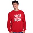 thumbnail image 3 of Cruising a Bruising Fight Rebel Punk Men's Long Sleeve Tee T Shirt Brisco Brands X, 3 of 6