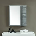 thumbnail image 2 of Furniture of America Asher Metal Wall Mirror with Storage, Silver, 2 of 4