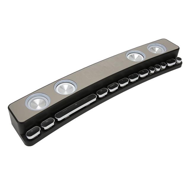 Barra de Sonido para Computadora para Computadora de Escritorio Subwoofer HiFi Alimentado por USB Altavoz Dinámico para Juegos de PC con Radio Reloj Despertador para Monitor