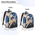 thumbnail image 2 of Bingfone Vintage Starry Sky Puppy Print Canvas College Laptop Backpack, Large Capacity Lightweight College Bookbag Casual Daypack-Medium, 2 of 5