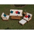 thumbnail image 4 of Atnas 6 Pc Sofa Set: Sofa, 2 Lounge Chairs, Ottoman, Coffee Table & Side Table With Cushions in Sunbrela Fabric #57003 Canvas White, 4 of 4