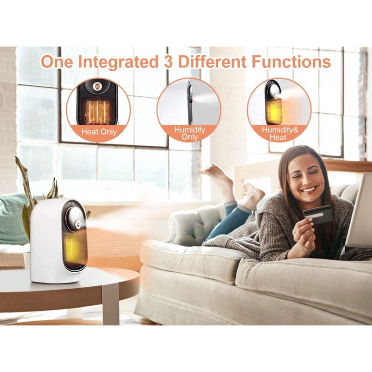 Geek Heat Slim Oscillating Desktop Space Heater with Humidifier, White -  Walmart.com