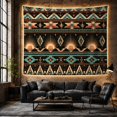 thumbnail image 6 of Mountain Lake Complex with Horizontal Bands Geometric Motifs, Mystical Fantasy for Space Lovers, Galaxy Room Decor, Housewarming Gift, Tapestry Wall Hanging for Bedroom and Dorm, 6 of 7