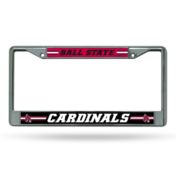 Ball State Cardinals Chrome Metal License Plate Frame