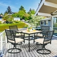 thumbnail image 2 of Patiojoy Outdoor Dining Table Oversize Square Bistro Garden Deck with Rustproof Steel Frame for Garden, 2 of 6