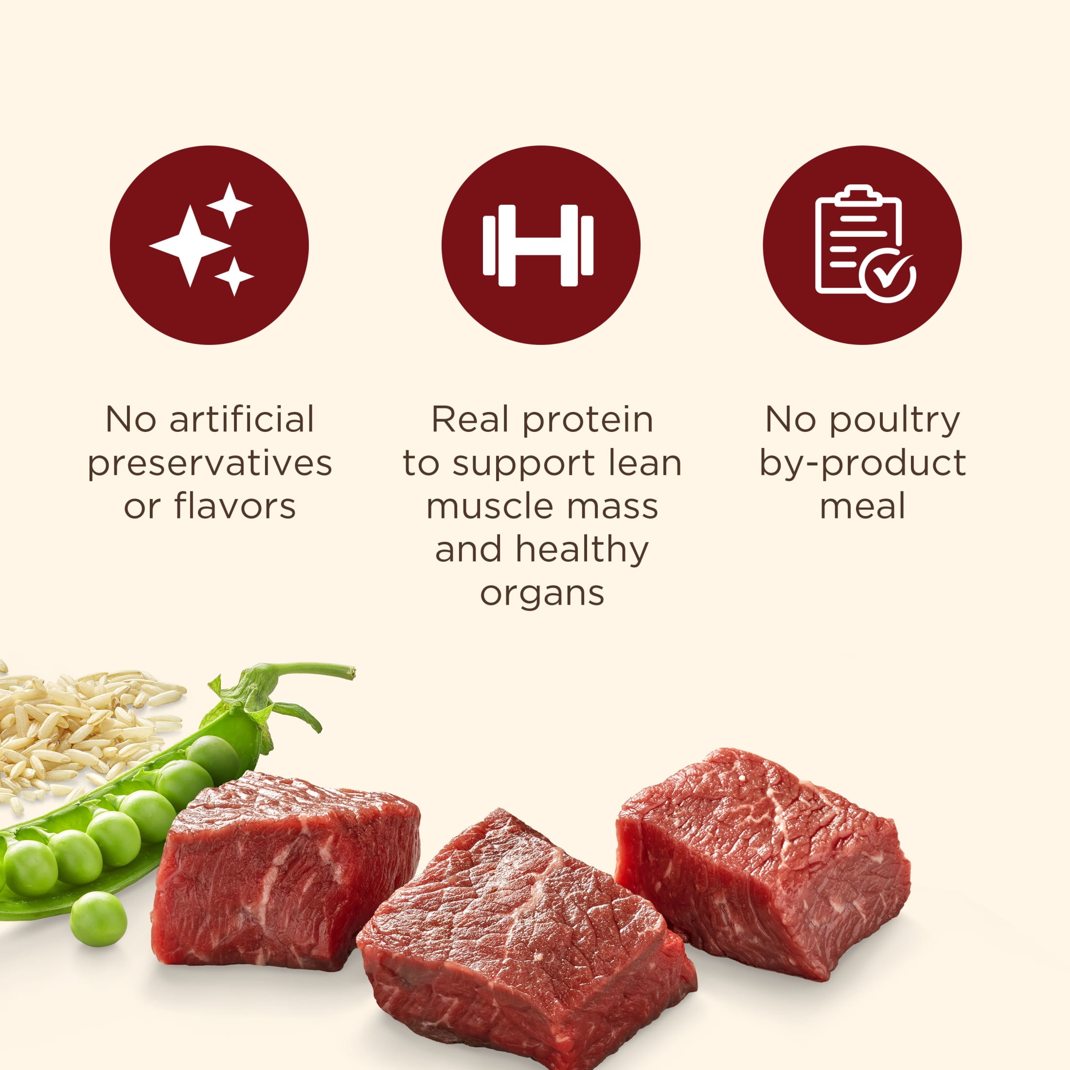 Nutrish Real Beef, Pea & Brown Rice Recipe Whole Health Blend Dry Dog Food, 14 lb. Bag (Rachael Ray)