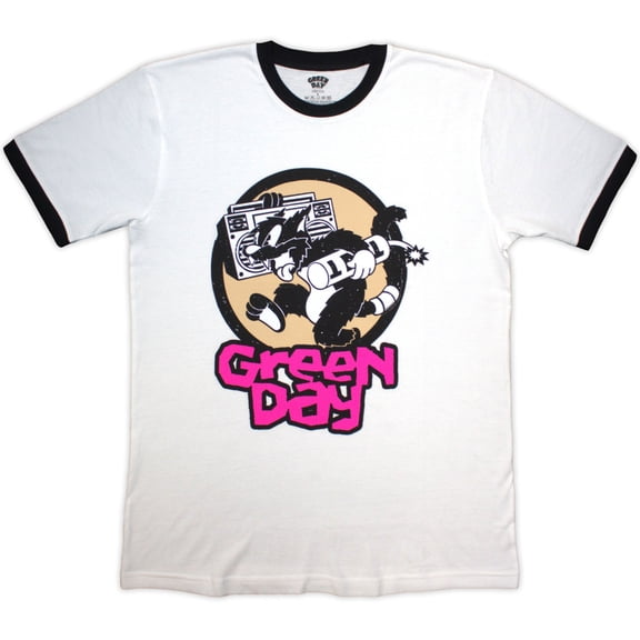 Green Day Unisex Ringer T-Shirt Revolution TNT (White)