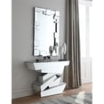 thumbnail image 2 of Pemberly Row Modern Mirrored Geometric Designed Console Table, 2 of 7