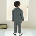 thumbnail image 5 of Hiijoy Toddler Boys Formal Suit Blazer Trousers Birthday Party Tuxedo Outfits, Sizes 3-4T, 5 of 5
