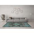 thumbnail image 3 of Ahgly Company Indoor Rectangle Persian Light Blue Traditional Area Rugs, 2' x 5', 3 of 4