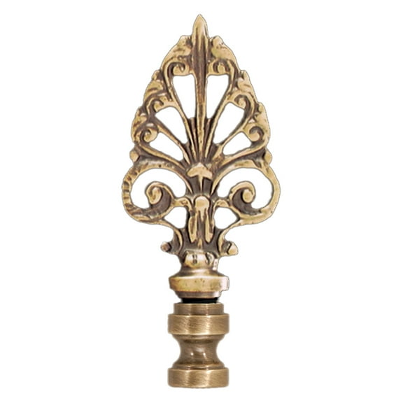 B&P Lamp® 3 3/8" Finial W/Antique Brass Finish
