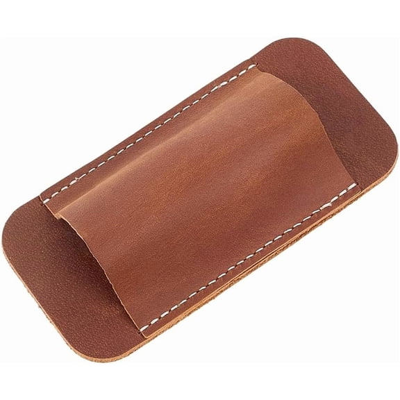 Genuine Leather Horizontal Knife Sheath with Clip EDC Belt Organizer Compact Draw Knife Holder Cowhide Leather Durable Multitool