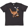 thumbnail image 3 of Inktastic Easter Velociraptor with Bunny Ears Youth T-Shirt, 3 of 5