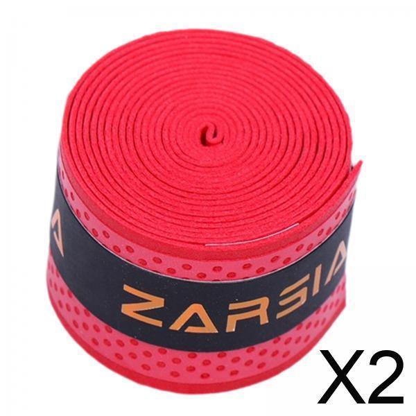 2 Cintas De Agarre Para Raqueta, Cinta De Mango Antideslizante Para Caña De Pescar De Raquetbol, Pickleball, Color Rojo