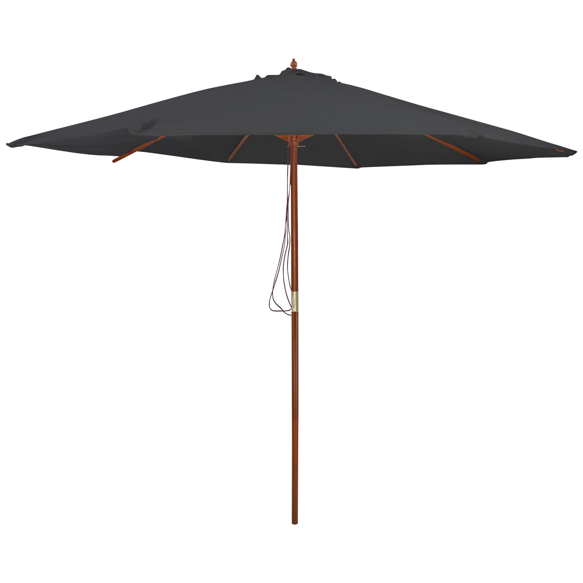 Northlight 8.5ft Outdoor Patio Market Umbrella with Wooden Pole, Gray