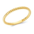 thumbnail image 1 of Wellingsale Ladies Solid 14k Yellow Gold Polished Braided Rope Design Wedding Ring Band - Size 5, 1 of 5