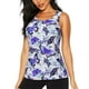 thumbnail image 1 of Fotbe Butterflies Blusas Sin Mangas para Mujer – Estilo Casual, Corte Suelto, Slim-Fit, Cuello Redondo Deportivo, Tops de Verano para Gimnasio y Yoga-Medium, 1 of 7