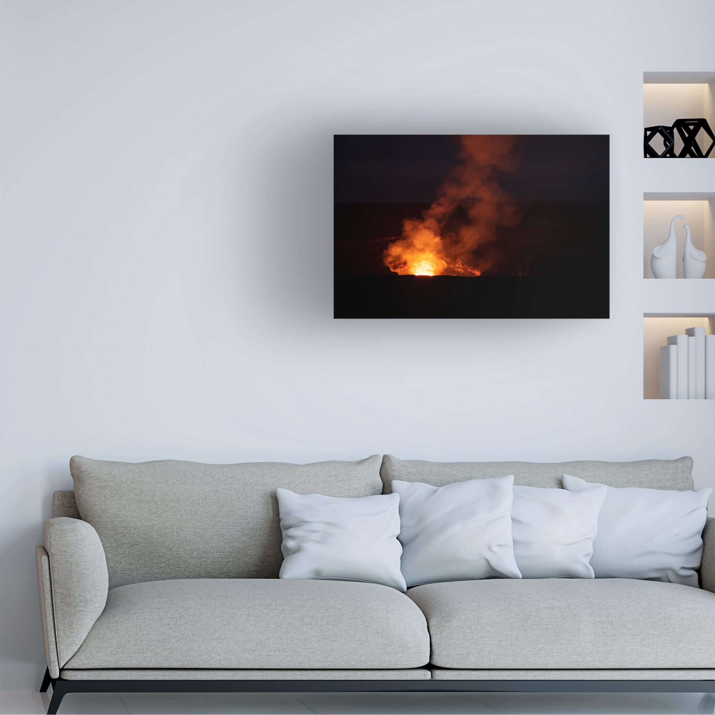Robert Michaud 'Kilauea Lava Lake' Canvas Art