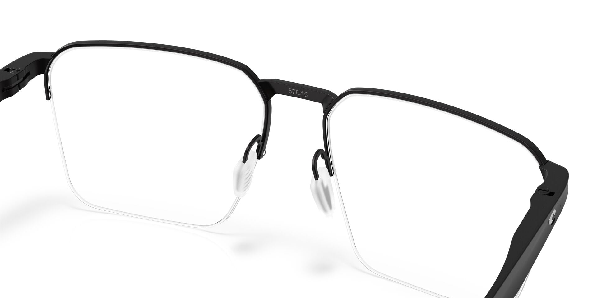 Costa Del Mar Unisex Size 57 BRD 610 Optical Eyeglasses, Matte Black/Demo Lens