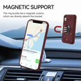 thumbnail image 3 of Dteck for Apple iPhone XR Wallet Case, Shockproof Heavy Duty Flip PU Leather Ring Kickstand Card Holder Anti-Scratch Soft Protective Cover, winered, 3 of 8