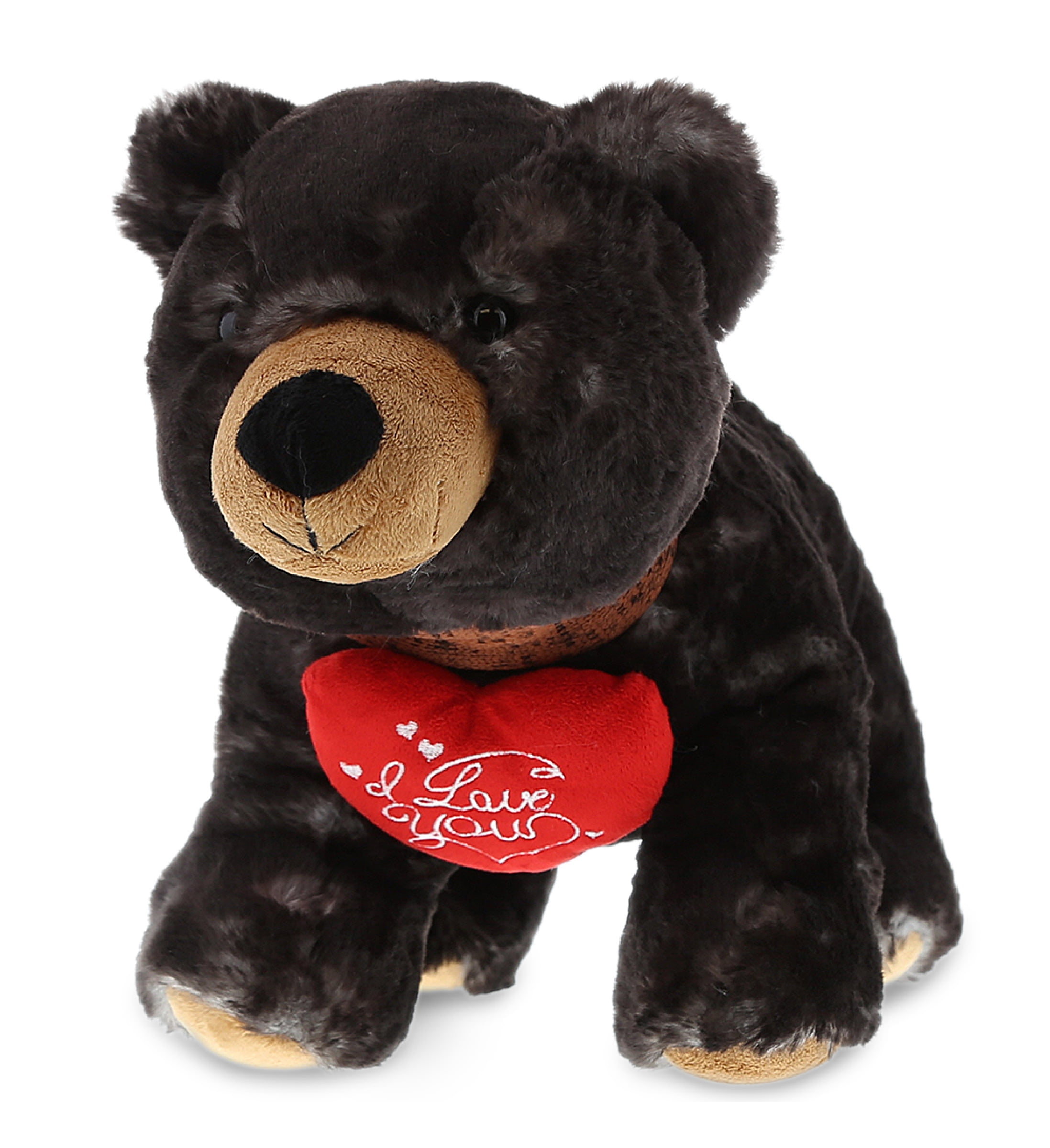 Dollibu Standing Back Bear I Love You Heart Message Stuffed Animal 14 Inch, For Boyfriend Or