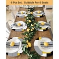 thumbnail image 5 of Yellow Grey Black Geometric Round Placemats Set of 6, Braided Polypropylene Place Mats, Middle Century Art Abstract Aesthetics Table Mats for Kitchen Dinner Holiday Party Coffee Table Decor 13", 5 of 9