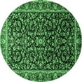 thumbnail image 1 of Ahgly Company Indoor Round Persian Emerald Green Traditional Area Rugs, 6' Round, 1 of 4