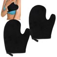 thumbnail image 4 of Self Tanning Gloves, Reusable Soft Flocking Black Self Tanning Mitt Applicator  For Lotion, 4 of 8