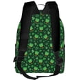 thumbnail image 3 of Lsque Happy St. Patrick's Day Pattern Backpack – School Travel Canvas Daypack with Ergonomic Padded Straps, Multiple Compartments & Leather Handle, 3 of 5