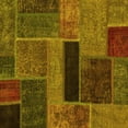 thumbnail image 1 of Ahgly Company Indoor Square Patchwork Yellow Transitional Area Rugs, 7' Square, 1 of 4