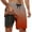 Orange, variant on Men's Plus Size Gradient Printed Beach Pants - Double Layer Polyester Spandex for Swimming Surfing