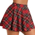 thumbnail image 5 of PUMISAS Pleated Plaid Skirts For Women High Waisted Print Skirts Casual Loose Role-Playing A Line Mini Skirts, 5 of 5