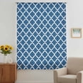 thumbnail image 3 of Blue Moroccon Sheer Curtains 108" Extra Long, Middle Century Minimalist Rustic Geometric Light Filering Curtains, Privacy Drapes Simi Floor to Veiling Curtain for Living Room Bedroom Window Treatment, 3 of 9