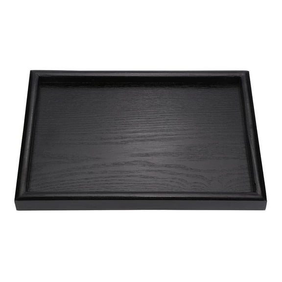Tea Tray, Serving Tray Wooden Breakfast Tray Food on Bed Rectangular Tray for Tea Coffee Fruit Snack Black