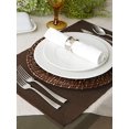 thumbnail image 4 of Design Imports Dark Brown Ribbed Placemat Set of 6, 4 of 5