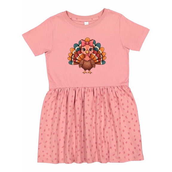Inktastic Thanksgiving Turkey Female Girls Toddler Dress