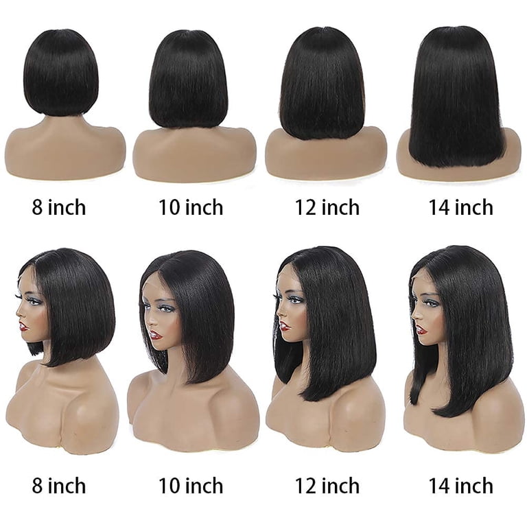12 Inch HD Lace Bob Wig Human Hair 13X4 Lace Front Wigs  display picture 1