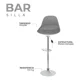 thumbnail image 4 of Silla para Bar y Barra de Cocina con Respaldo y Reposapies de Altura Ajustable Banco Taburete Giratorio con Asiento Acolchado de Diseño Moderno Gris, 4 of 7