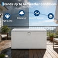thumbnail image 6 of 120 Gallon Waterproof Large Resin Deck Box Indoor Outdoor, Lockable Storage Container for Patio Furniture Tools, Waterproof Deck Box with Hydraulic Rod Patio Storage Bin for Pool Garden, White, 6 of 9
