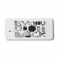 thumbnail image 1 of I Love You Computer Mouse Pad, Modern Graphic Style Love You Moon and Back Romantic Creative Valentines Day, Rectangle Non-Slip Rubber Mousepad X-Large, 35" x 15", Black White, by Ambesonne, 1 of 2