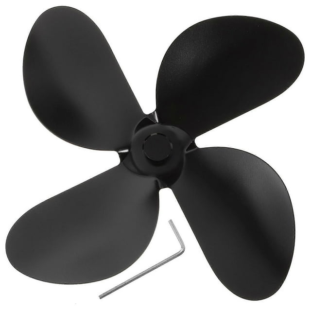 High Temperature Resist Fireplace Fan Part Suitable For Household Users Fireplaces 14cm Black Fuel Consumption Reduction 1Pcs
