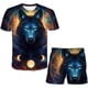 thumbnail image 1 of Conjuntos de ropa informal de lobo para niños y niñas, camisetas de dibujos animados, pantalones cortos, conjuntos de ropa para niños, 2 uds., trajes de 1 a 14 años, 2023 Gao Jinjia LED, 1 of 2