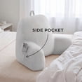 thumbnail image 3 of The Sheet Lab Plush Backrest Pillow, Gray, 30" x 17" x 17", 3 of 9