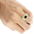 thumbnail image 2 of Luxurman 14K Mens Natural Black Onyx 0.7 Ctw Diamond Ring (Yellow Gold Size 12.5), 2 of 3