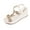 White, variant on Summer Sandals for Women Women's Platform Sandal High Heel Wedges Slides Rhinestone Fashionable Butterfly Decor Cute Thick Soled Open Toe Shoes with Transparent Elastic T-Strap Boho Beach