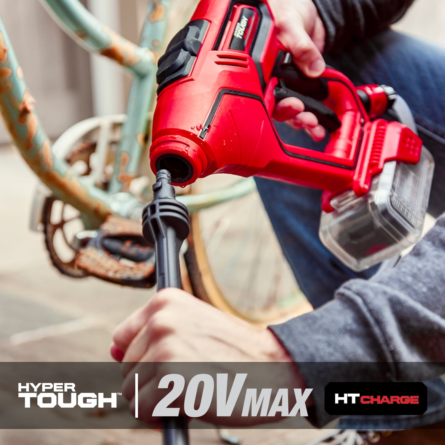 Hyper tough 20v max cordless 320 psi portable power cleaner hotsell